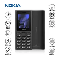 NOKIA - TELEFONO Celular 105 2G TA-1683 DS Diseño compacto y duradero para uso diario.