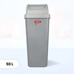 BASA - Papelera de Polipropileno Vaivén Elite Pro Gris 50 Litros