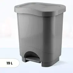 REY - Papelera automática Danubio Gris 19 Litros