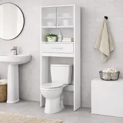 GENERICO - Mueble Baño Ensueño De Melamina Minimalista Organizador Blanco
