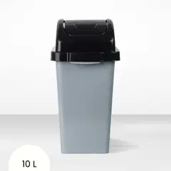 Basa - Papelera de Polipropileno Vaivén Elite Basa Negro 10 Litros