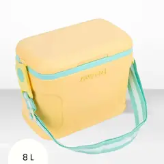 GENERICO - Cooler de Espuma de Poliuretano Passion con Cinta Amarrilo 8 Litros