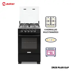 MIRAY - COCINA DE PIE MIRAY A GAS 4 HORNILLAS - IRIS PLUS