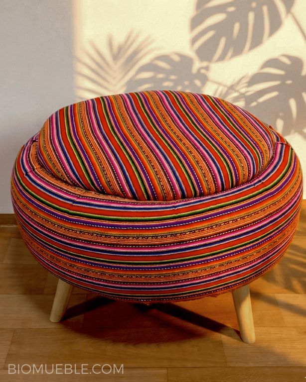 Puff Roda Eco Andino Asiento Artesanal