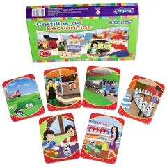 GENERICO - Juego Didáctico Cartillas de Cartón de Secuencia Evaflex