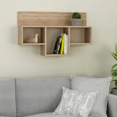 PELIKANO - Repisa Jhire Flotante Melamina 80x49 Castaño