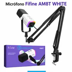 FIFINE - Micrófono Fifine AM8T WHITE con Brazo