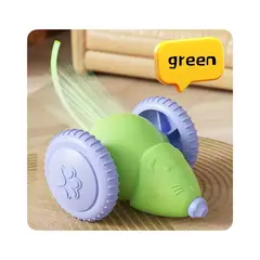 GENERICO - Ratón de Juguete Eléctrico Recargable con Movimiento y LED USB Color Verde