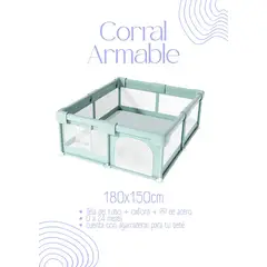 GENERICO - Corral Armable 180x150cm - COLOR VERDE