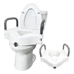 EVERSO - Alza Baño Asiento Elevado Para Inodoro Wc Con Apoya Brazos