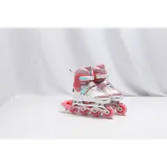 GENERICO - Patines Infantiles Ajustables Lineales 4 Ruedas Coral Talla S 31-34