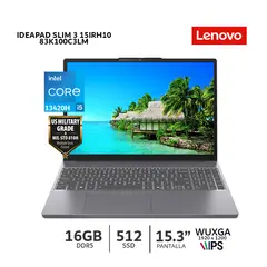 LENOVO - Laptop Lenovo IdeaPad Slim 3 15IRH10 i5-13420h 16Gb Ram, 512Gb SSD, 15.3' WUXGA IPS - 83K100C3LM