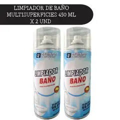 SCHUBERT - LIMPIADOR DE BAÑO MULTISUPERFICIES X2 UND 450 ML – LIMPIEZA Y BRILLO TOTAL