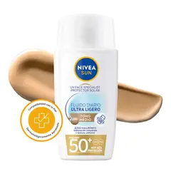 NIVEA - Fluido Diario SUN Ultraligero 40Ml - Tono Medio