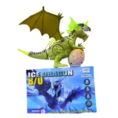 GENERICO - Juguete Dragón Dinosaurio Caminador Musical con Luces LED y Huevo Interactivo