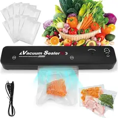 GENERICO - SELLADOR DE BOLSAS AL VACIO EMPACADORA + 10 BOLSAS