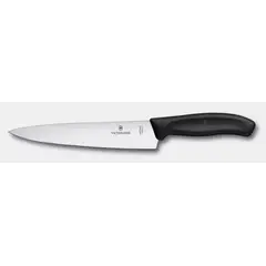 VICTORINOX - Cuchillo para trinchar Swiss Classic color negro en blister Hoja 19 cm Victorinox