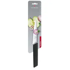 VICTORINOX - Cuchillo de cocina pequeño Swiss Modern color negro Hoja 15 cm Victorinox