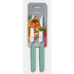 Victorinox - Set de cuchillos para bistec Swiss Modern 2 piezas color menta Hoja 12 cm Victorinox