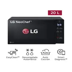 LG - Horno Microondas 20L MS2032GAS Negro