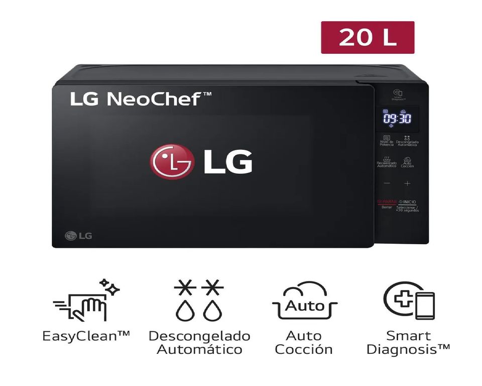 Horno Microondas LG 20L MS2032GAS Negro