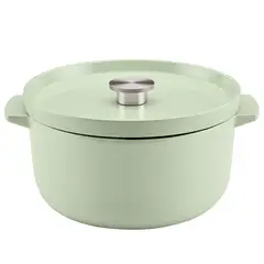 KITCHENAID - Olla tipo horno holandés KitchenAid con tapa en hierro fundido 57L Pistachio