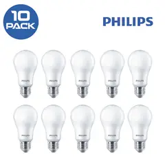PHILIPS - Pack 10 Focos LED 15W Luz Blanca Philips EcoHome E27 6500K