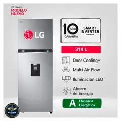 LG - Refrigeradora LG GT31WPP Top Freezer Door Cooling 314 Litros Plateada