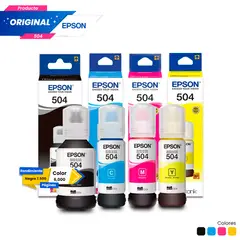 EPSON - Kit Tinta 504 Original Negro Cian Magenta Amarillo