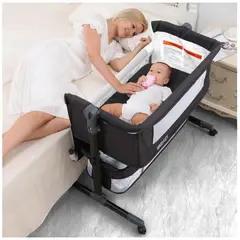 GENERICO - Cuna para bebe portatil facil plegable 3 en 1 Negro