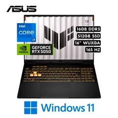 ASUS - Laptop ASUS TUF Gaming F16 - Intel Core i7 14650HX 16GB 512GB SSD NVIDIA RTX 5050 8GB 16″ WUXGA W11