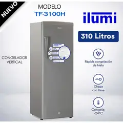 Ilumi - TF-3100H - Congelador Vertical 310Lts Gris Oscuro Ilumi