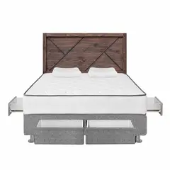 FORLI - Dormitorio 4 cajones Igneo Plata Queen