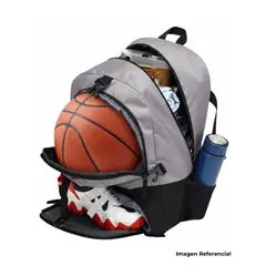 PRO ATHLETIC - MOCHILA DEPORTIVA COMPARTIMIENTO PARA ZAPATILLAS Y PELOTA - GRIS