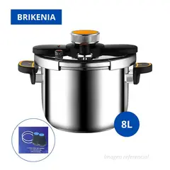 OEM - OLLA A PRESIÓN DE 8L EN ACERO INOXIDABLE BRIKENIA