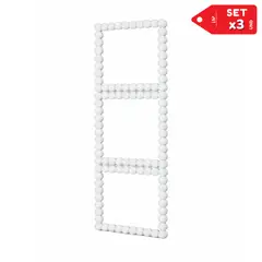 GENERICO - Set de 3 Espejos Decorativos Espejo con Marco de Esferas