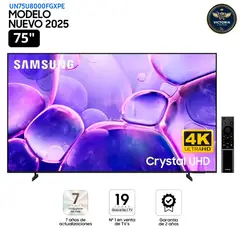 SAMSUNG - Televisor 75 Pulg. Crystal U8000F Smart Tizen TV UHD 4K UN75U8000FGXPE