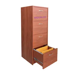 TEMEL - Archivador Oficina, Cajonera 04 Para Folder Colgante Llave Cedro