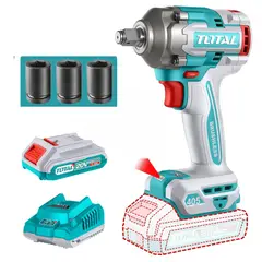TOTAL TOOLS - Llave de impacto 405nm + bateria y cargador Total
