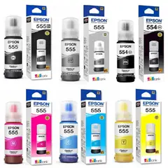 EPSON - Kit 6 colores Tinta Epson 555 y 554 Para L8160, L8180