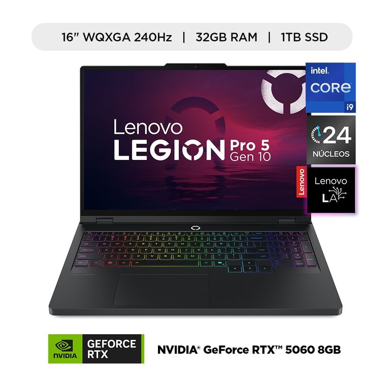 Laptop Gamer Lenovo Legion Pro 5i Intel Core i9-14900HX 32GB 1TB SSD RTX 5060 8GB