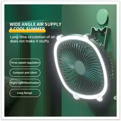 GENERICO - Ventilador de escritorio o colgante con luz led