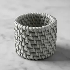 OEM - Aros de Servilleta de Ratán Blanco Hecho a Mano  Set x6  Estilo Natural y Elegante para Mesa