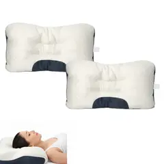 GENERICO - Pack de 2 Almohadas Ergonómica de Soporte para el Cuello - 64x41cm
