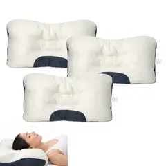 GENERICO - Pack de 3 Almohadas Ergonómica de Soporte para el Cuello - 64x41cm