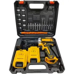 GENERICO - TALADRO CON PERCUTOR DE DOBLE BATERIA DE 48V + CORTADOR DE CALAMINA