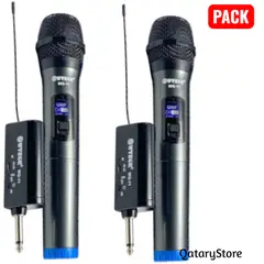 OEM - Par de Microfonos Inalámbrico Profesional Ideal para Karaoke y Eventos