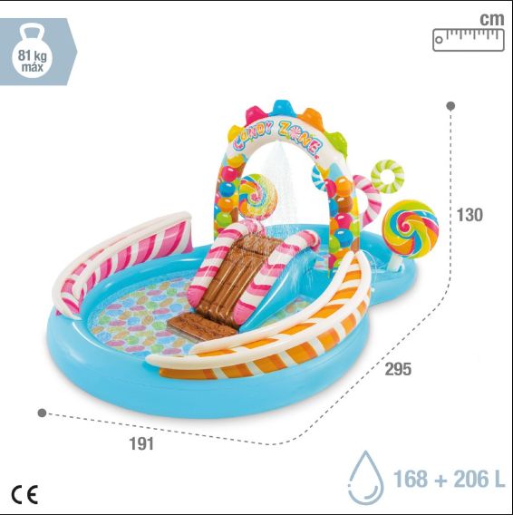 Piscina Inflable Centro de Juegos Candy Zone