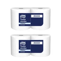 TORK - Papel Toalla Jumbo Tork® Económico 4 Rollos x 190 mts.