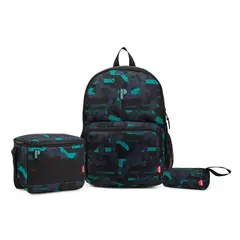 PORTA - TRIPACK MOCHILA PORTA PORTAMAR 3 PIEZAS MOCHILA LONCHERA Y CARTUCHERA
